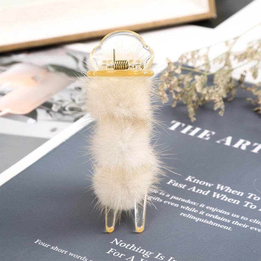 Kẹp tóc vải lông chống trượt phong cách Hàn Quốc dễ thương cho nữ