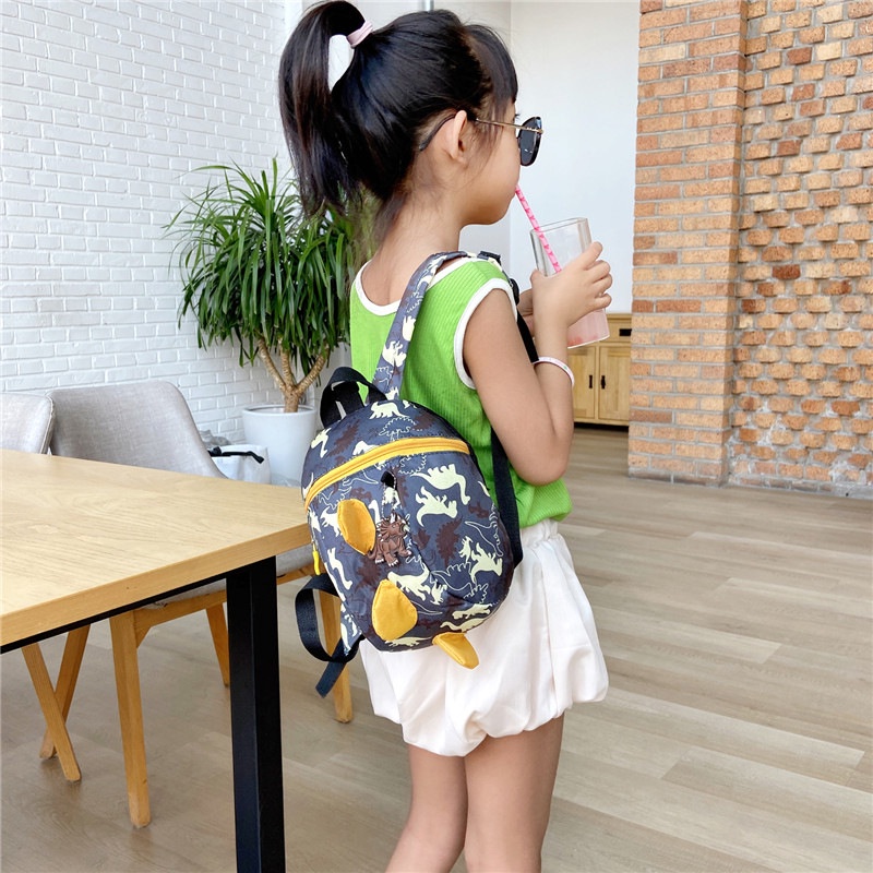 Ba Lô Đi Học Chống Thất Lạc Hình Khủng Long Dễ Thương Cho Bé 1-3-6 Tuổi