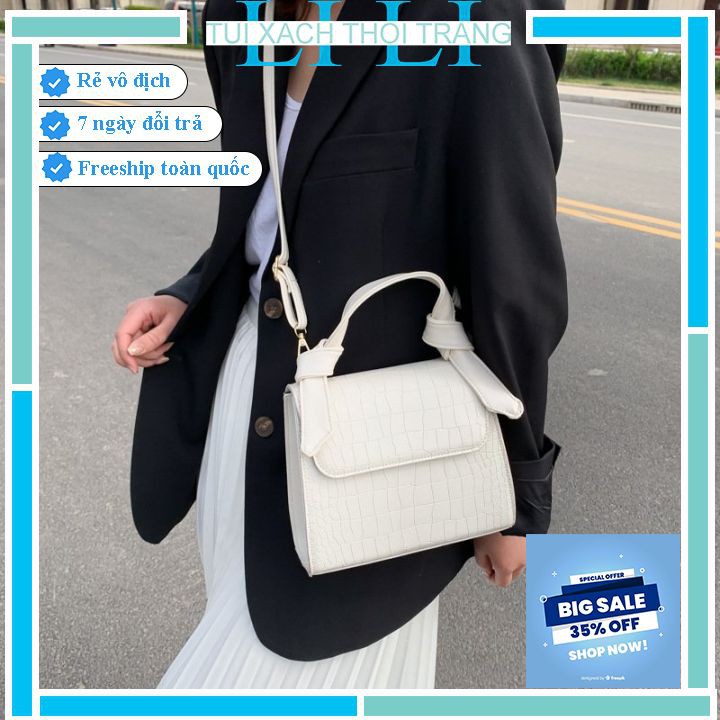 Túi xách nữ công sở [FREESHIP 50K]  Túi đeo chéo thời trang dáng công sở tay cầm thiết kế lạ mắt! TX010 (có ảnh thật)
