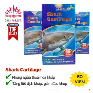 Sụn vây cá mập Shark Cartilage Botania – Giúp nuôi dưỡng và tái tạo khớp, giảm đau nhức khớp, thoát vị đĩa đệm