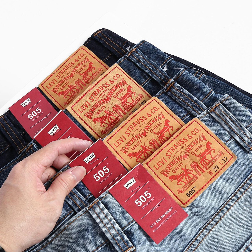 Quần short jeans nam LEVI 4 màu trơn form suông thoải mái - shop LA STORE