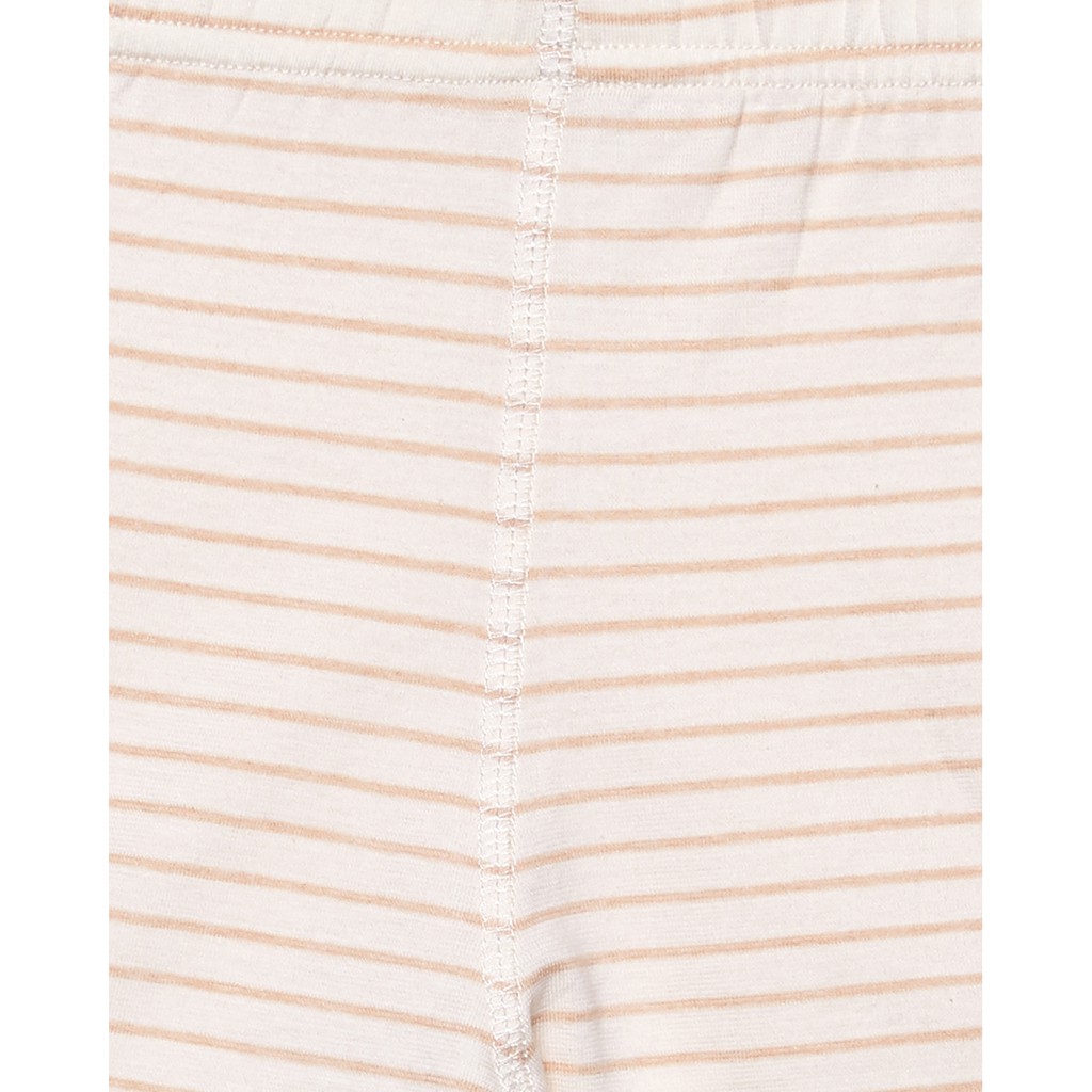 Bộ quần áo cộc kẻ nâu sợi bông hữu cơ cho bé trai và bé gái - Organic and Natural Life by Mimi