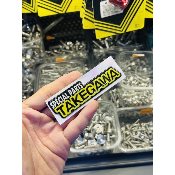 Tem Logo Sticker Takegawa Đổ nổi Dán Mọi Vị Trí Trên Xe, Nón Bảo Hiểm, Laptop, Vali v.v Tem Dán Chắc Chắn