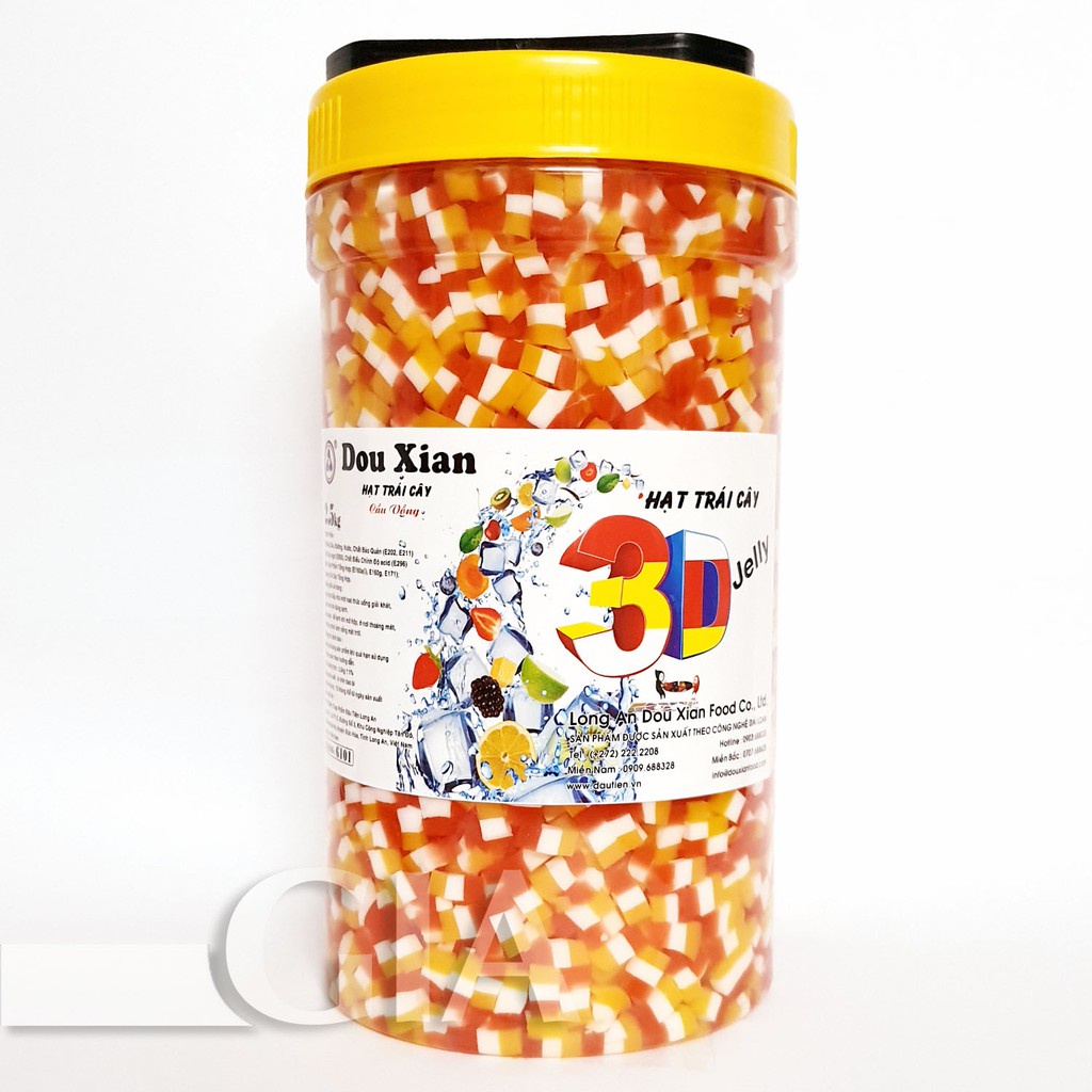 Thạch rau câu trái cây 3D Douxian  hộp 2.5kg - Gia store