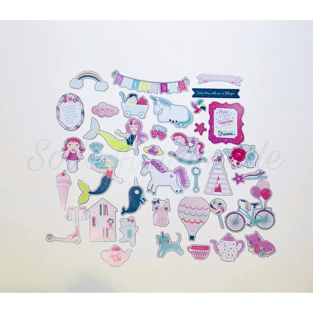 Sticker trang trí bé gái Nàng tiên cá
