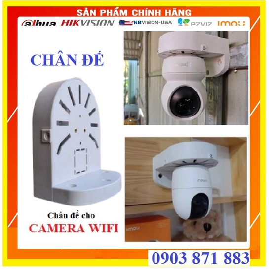 Chân Đế Camera IP Wifi,lắp được Camera Ezviz,imou,Kbone,Hilook,Dahua - Chân đế kích thước nhỏ gọn. Dễ lắp đặt