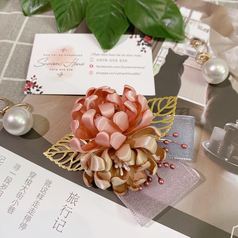 Hoa cúc cài áo handmade cao cấp
