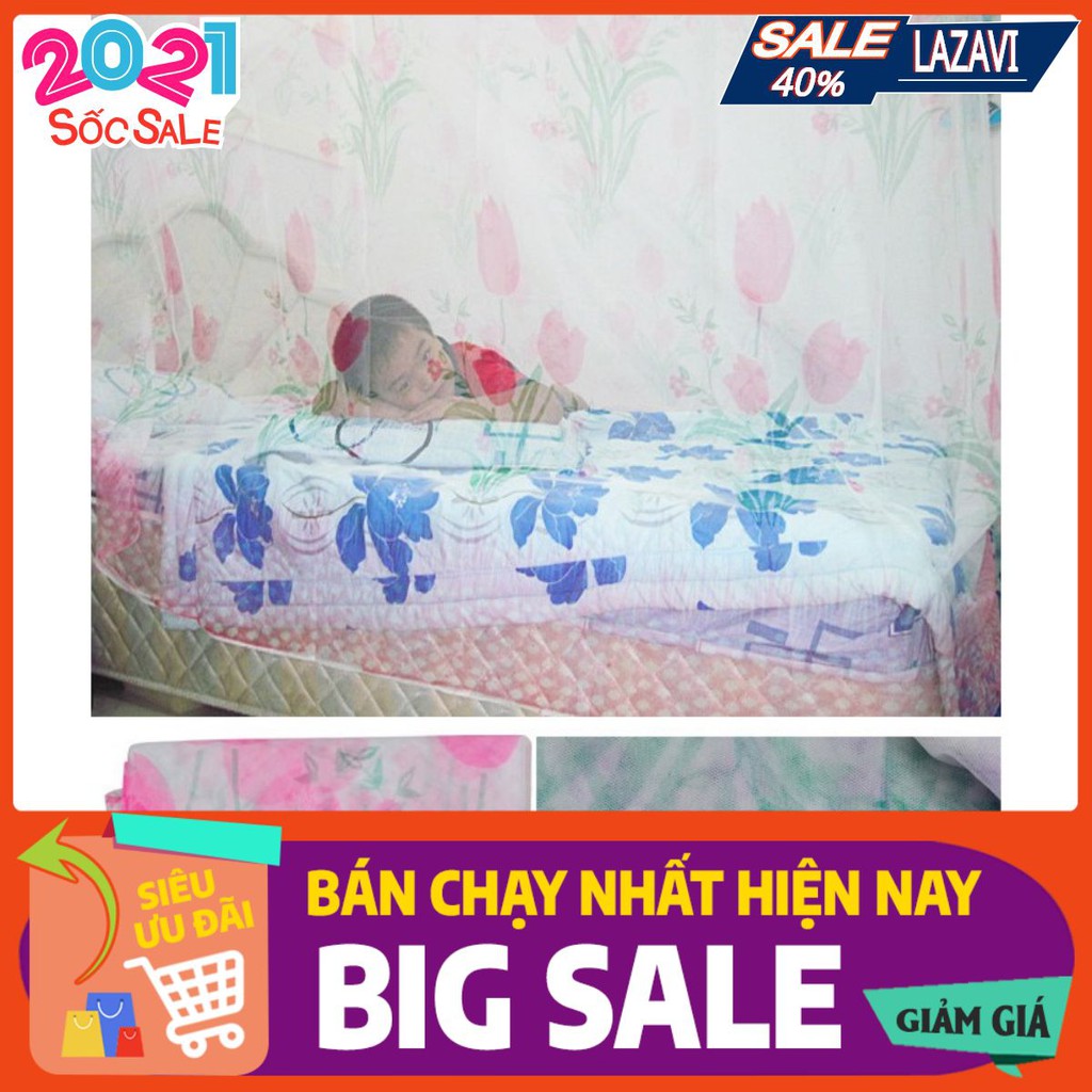 Màn tuyn in hoa, hàng việt nam,kt 1m6x2m và 1m8x2m