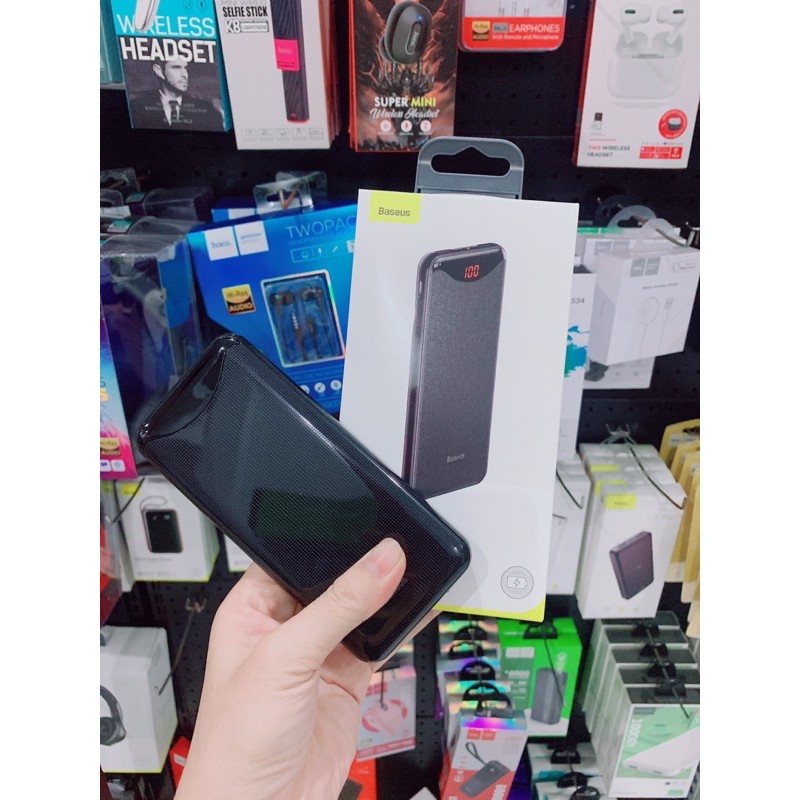 ✔nowship nhanh✔Pin sạc dự phòng siêu mỏng báo LED sạc nhanh baseus 10000mah-20000mah cho iphone samsung oppo huawei