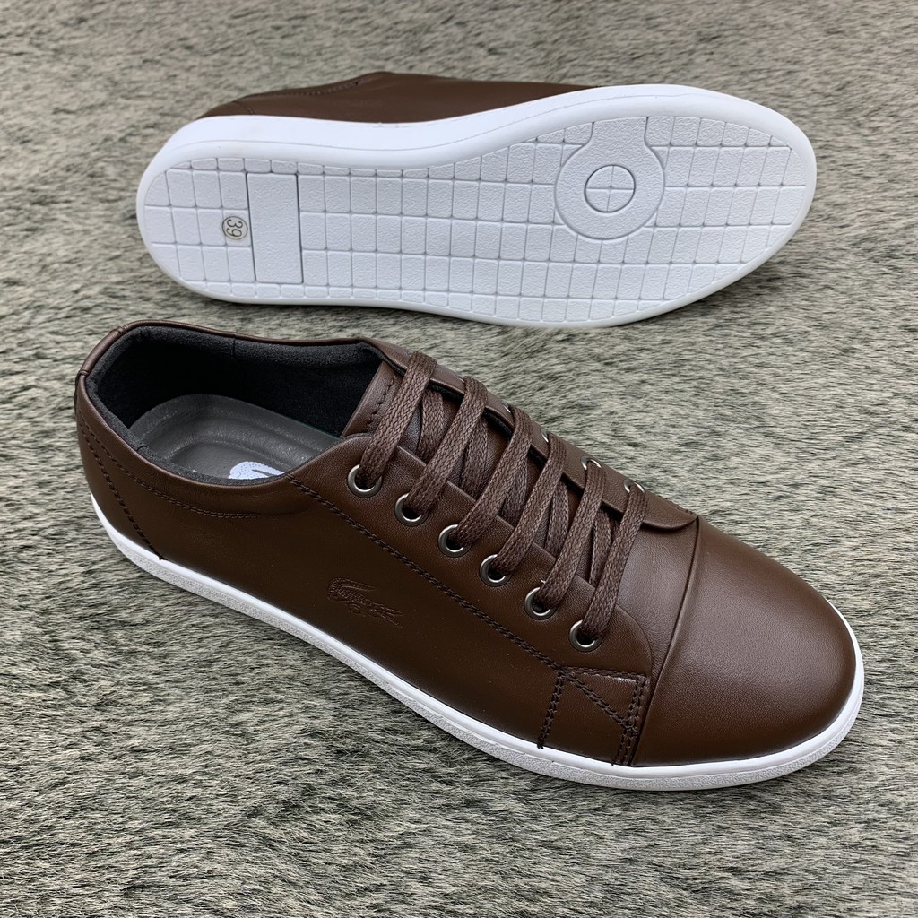 Giầy thể thao/sneaker nam da bò thật in logo Casau