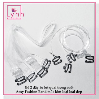 Bộ 2 dây áo lót quai trong suốt Sexy Fashion Band móc kim loại