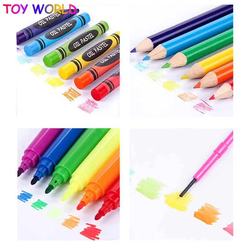 Bộ 20 Bút Chì Màu Không Độc Hại Dùng Vẽ Tranh Dành Cho Trẻ Em