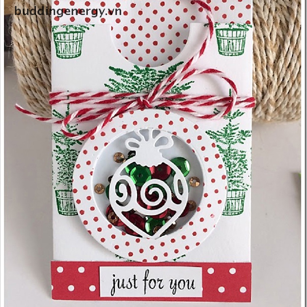 {BUDDI} Cut Die 6Pcs Christmas Circle Scrapbook Paper Craft Blade Punch Stencils Dies {buddingenergy.vn}