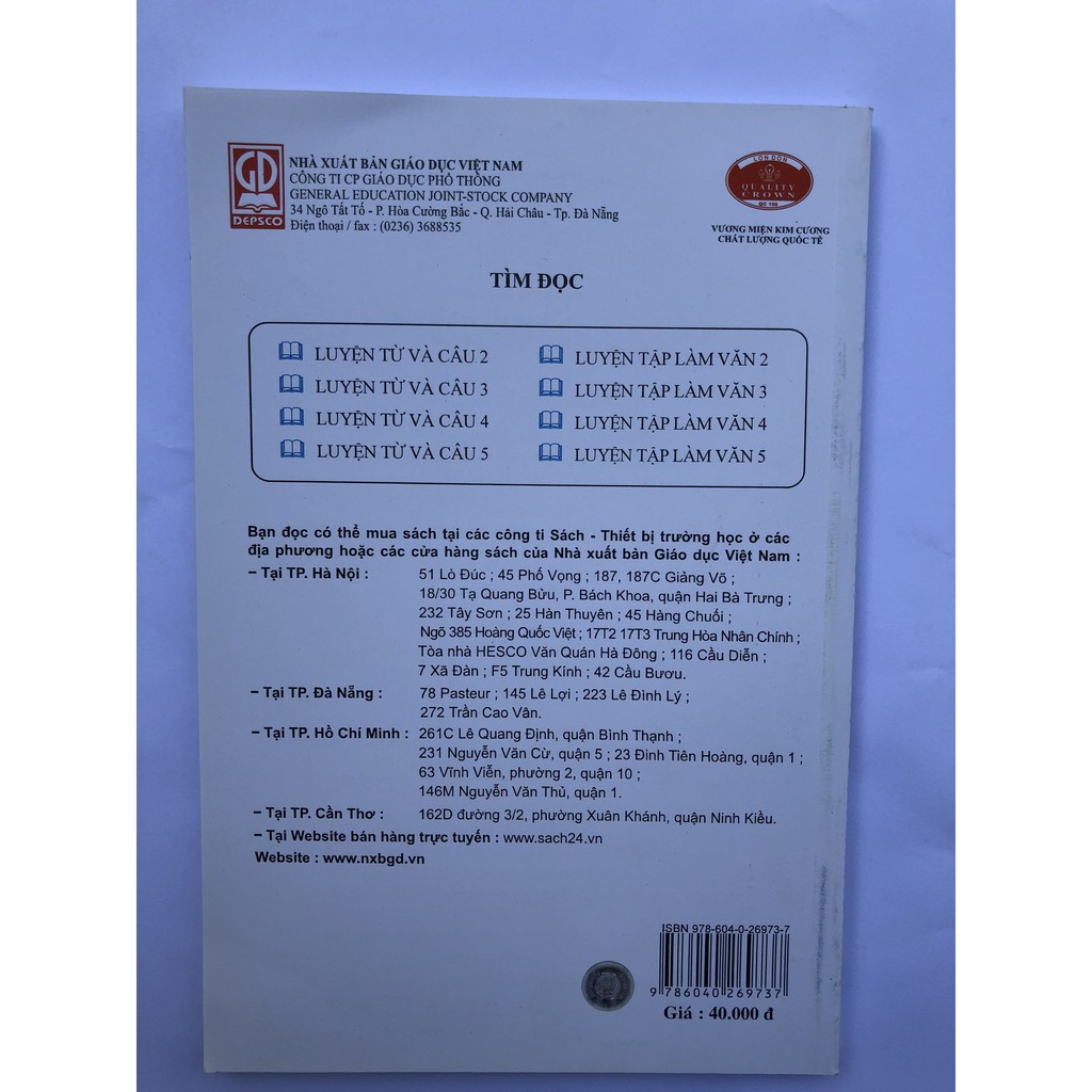 Sách – Luyện tập làm văn 5 – NXB giáo dục – Đặng Mạnh Thường