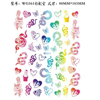 Sticker dán móng hình rắn