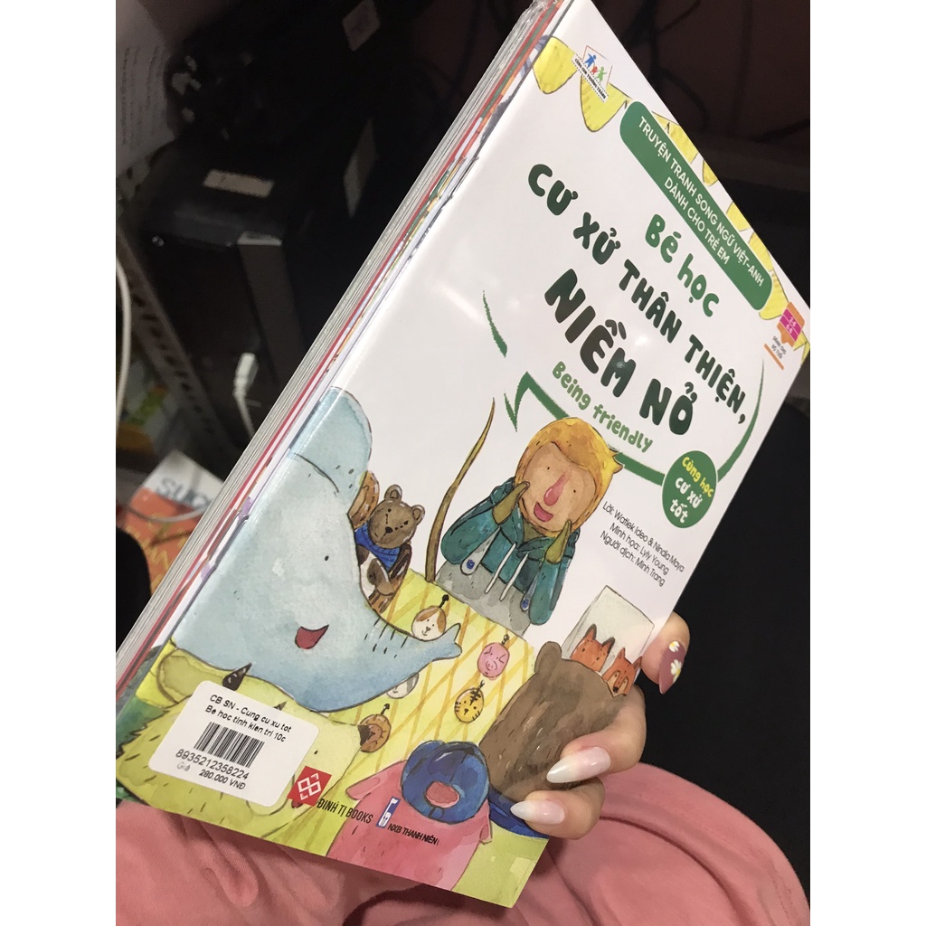 Sách - Combo  Truyện tranh song ngữ Việt-Anh dành cho trẻ em - Cùng học cư xử tốt ( đinh Tị )