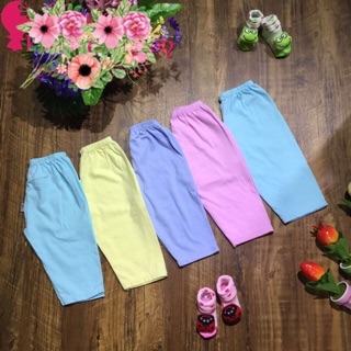 Sét 5 quần dài cotton màu bé trai và gái