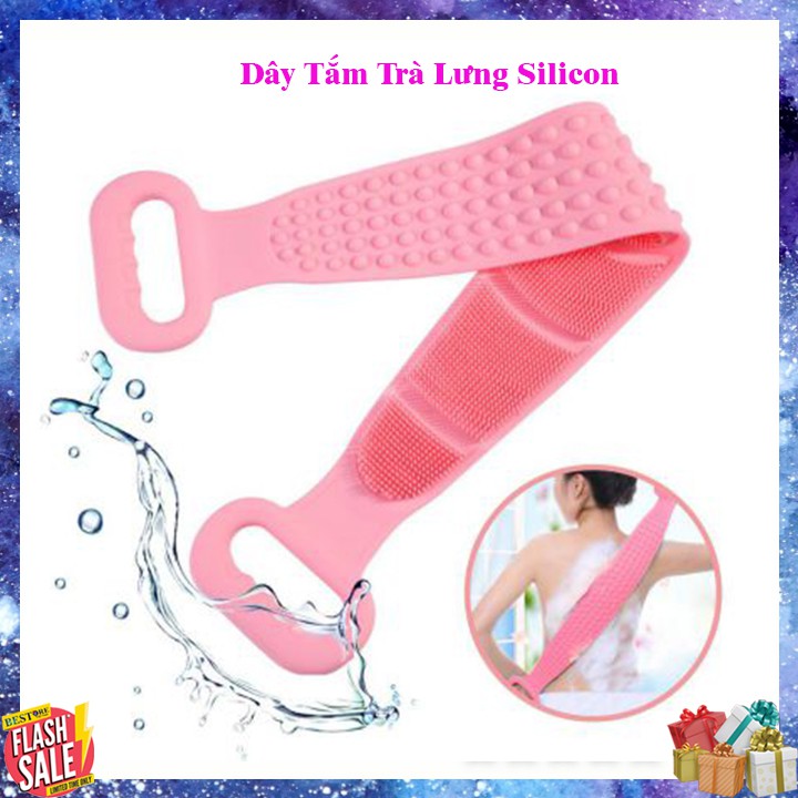 Dây Tắm Chà Lưng 2 mặt Bằng Silicone mẫu mới(giao màu ngẫu nhiên)