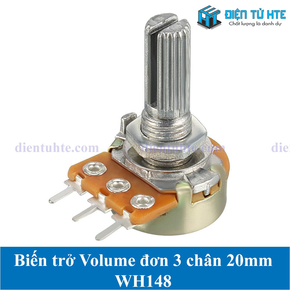 Biến trở volume đơn WH148 3 chân dài 20mm [HTE Quy Nhơn CN2]