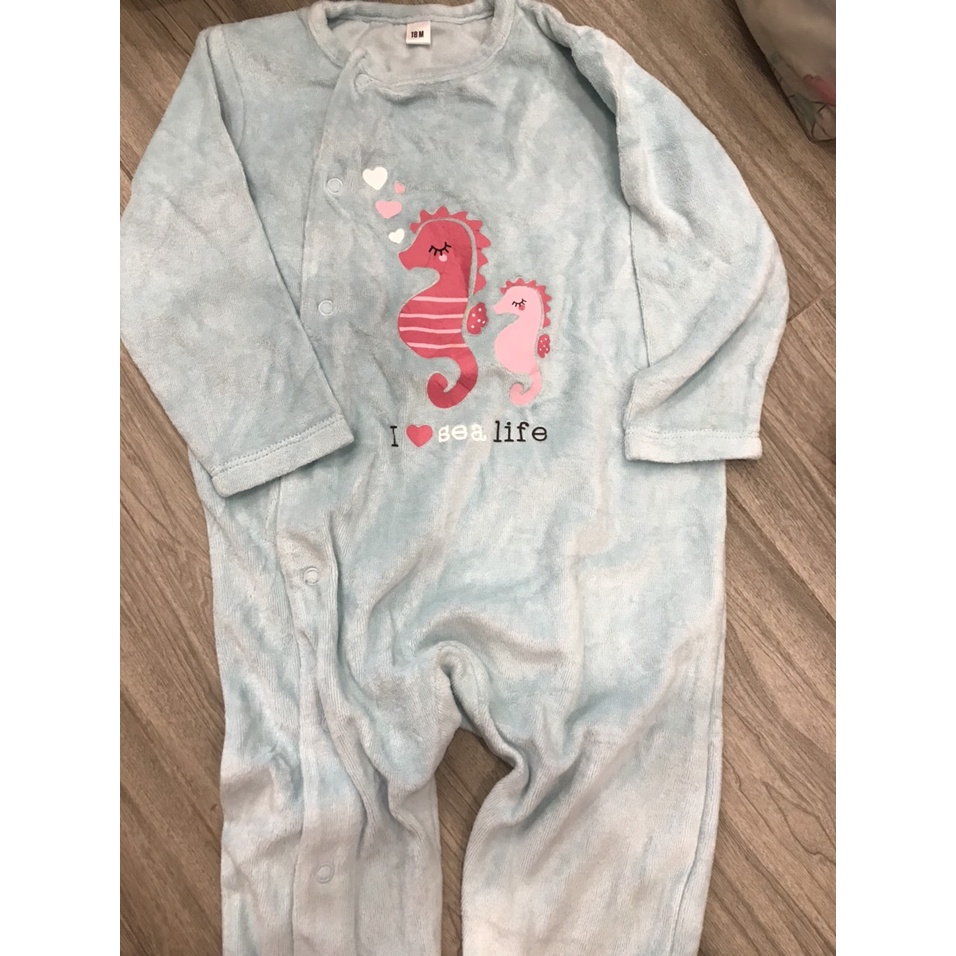 Body nhung dài bé trai + gái size bé từ sơ sinh đến 24 tháng