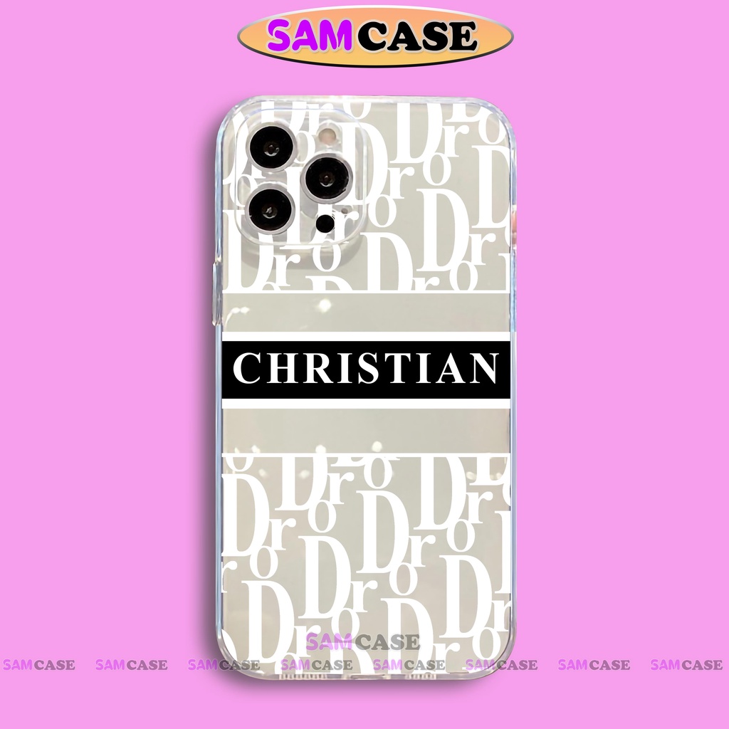 Ốp lưng iPhone 6/6s/7/8/X/XS/11/12/13/14 Pro Plus Max chống sốc bảo vệ camera silicon trong suốt mềm dẻo Cristian Dior