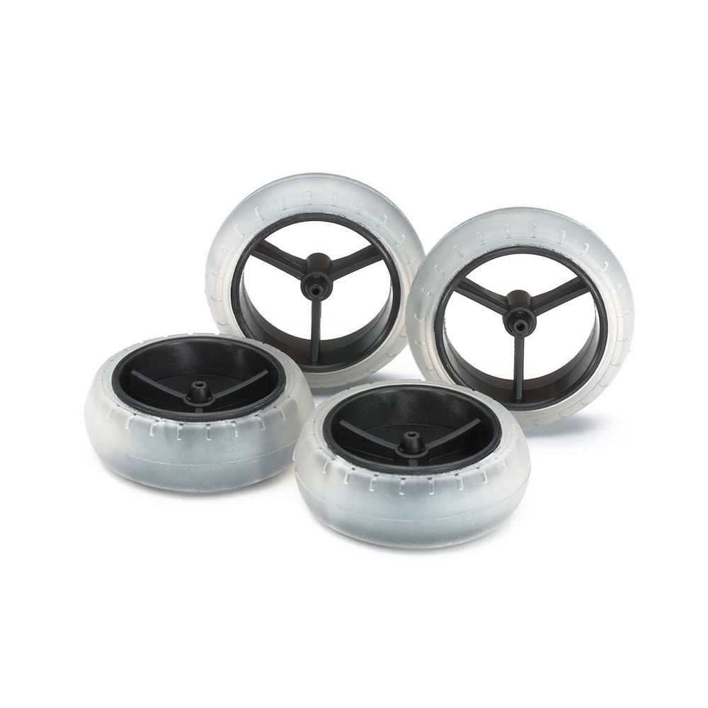 95420 Phụ Kiện Mini 4WD NARROW LARGE DIA. WHEEL &amp; SOFT ARCHED TIRES (FOR SUPER X &amp; XX CHASSIS)  - GDC