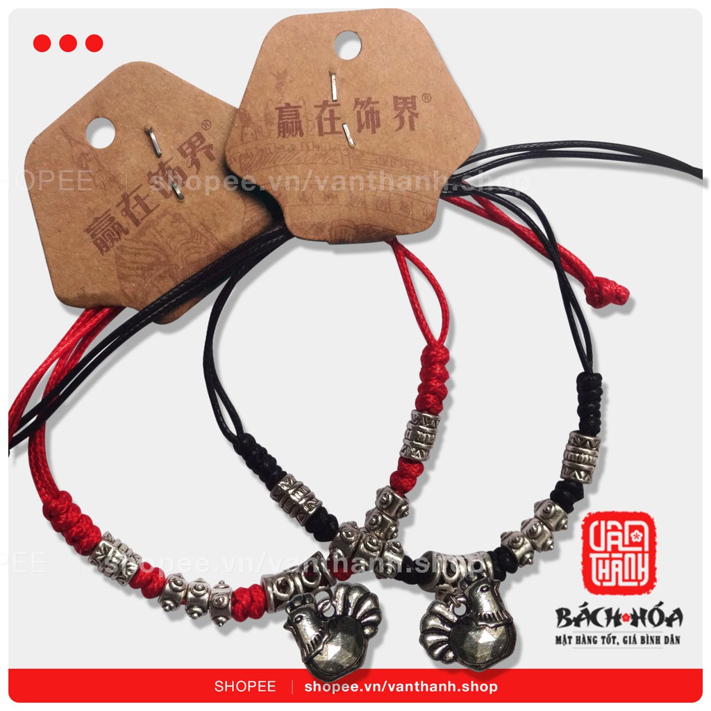 Dây đeo tay may mắn charm Gà Trống