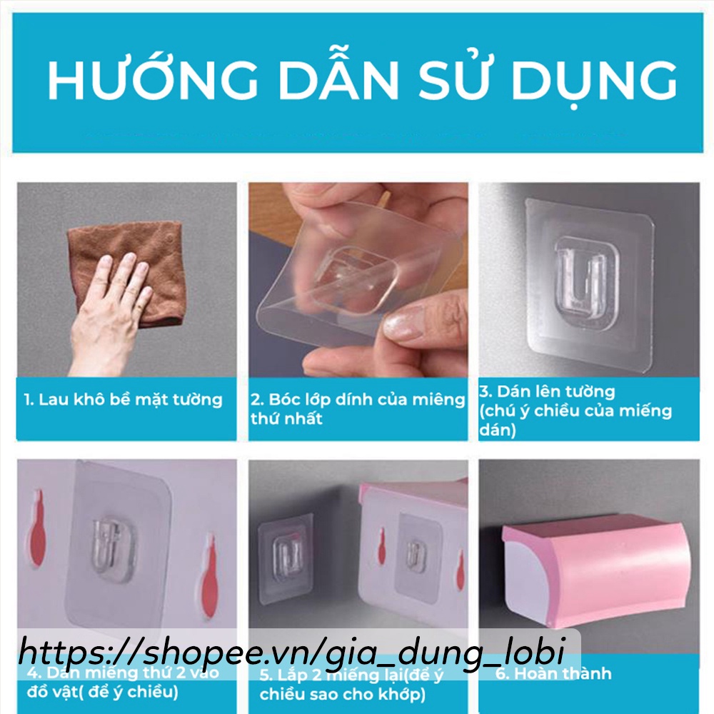 Móc chữ U treo đồ dán tường giá đỡ treo tranh ảnh cục wifi ổ điện DoubleLock