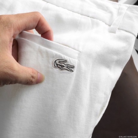 Quần Đũi Dài Tây Âu LACOSTE LINEN NEW Nam Chất Đũi Mềm Mát Dài Dáng Công Sở, Chống Nhăn Màu Trắng Cực Sang 5 Màu