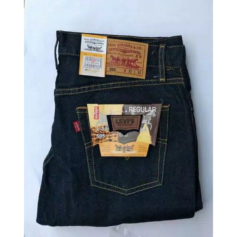 Quần Jean Nam Màu Đen Regular Levis Standard 505