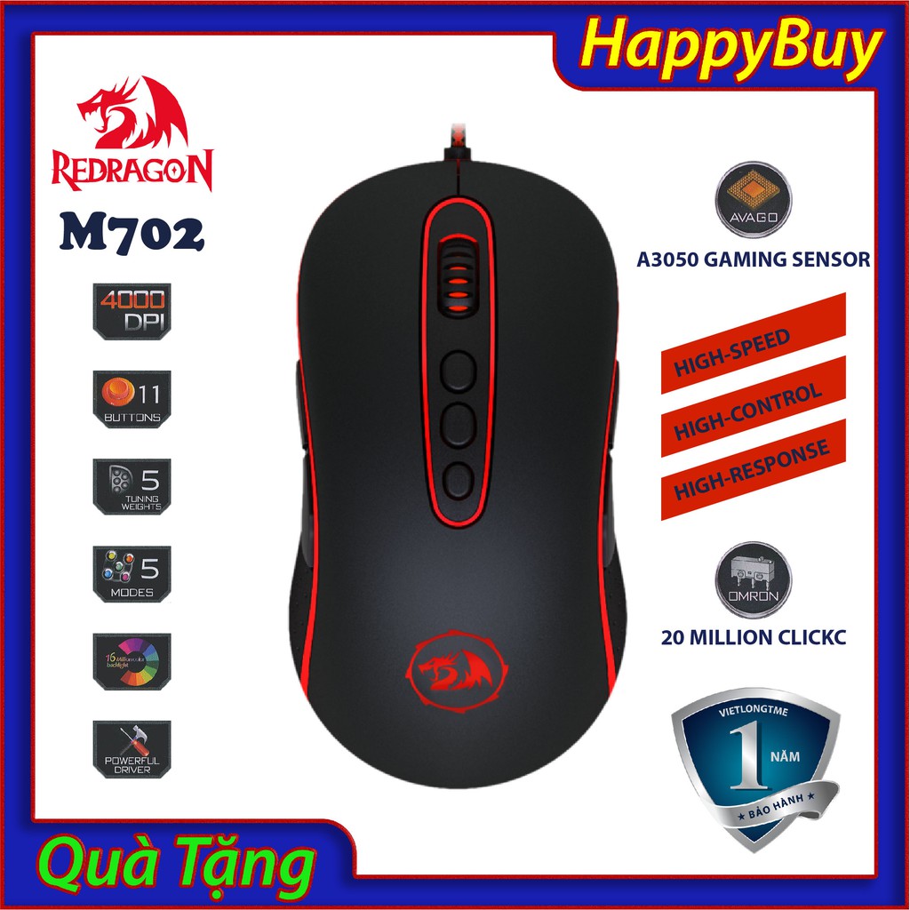 Chuột Chuyên Game Redragon Phoenix M702 (Đen)