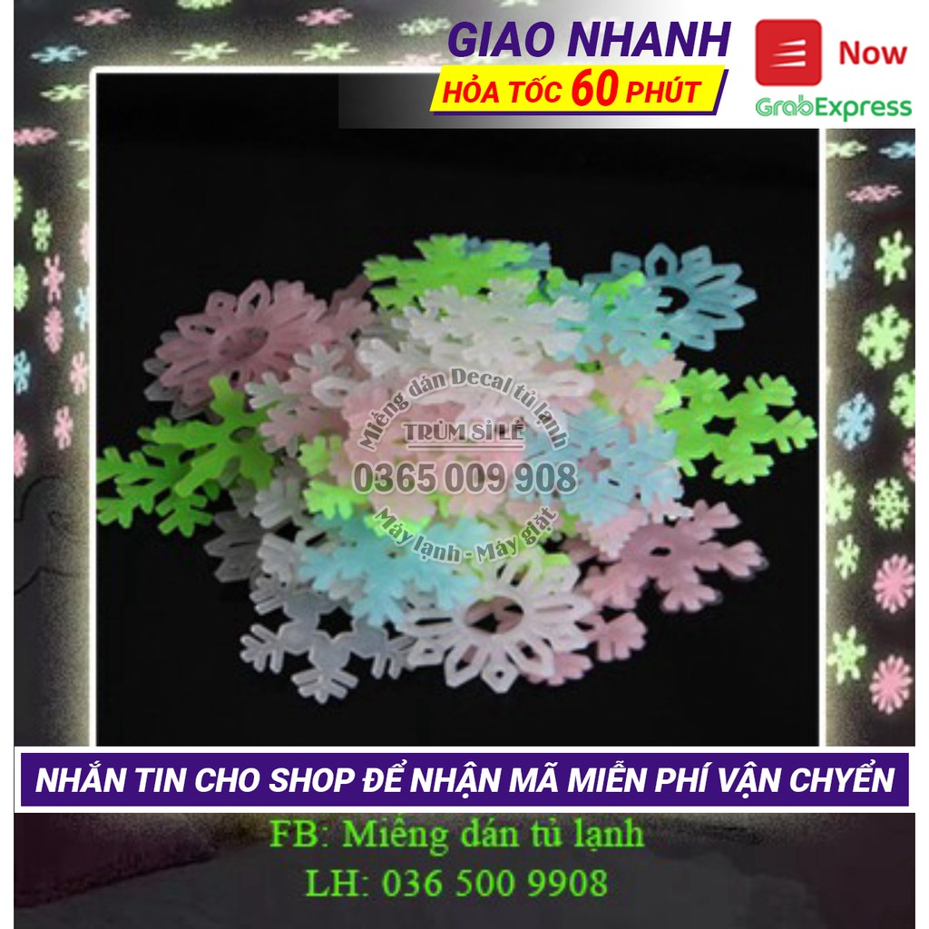Set 50 bông tuyết trang trí - phát sáng, phù hợp với mọi không gian