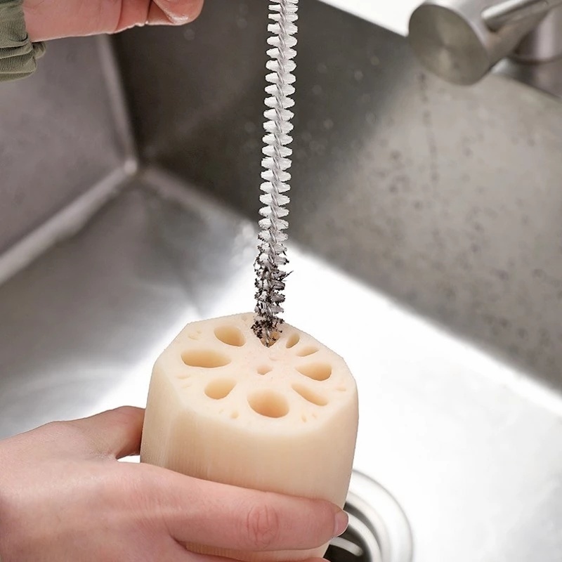Bàn Chải Inox Làm Sạch Bình Nước Đa Năng Tiện Dụng