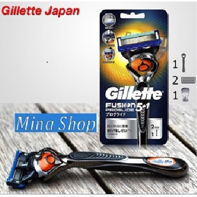Bộ dao, lưỡi dao cạo dâu Gillette Fusion 5+1 Proglide (Hàng nội địa Nhật)