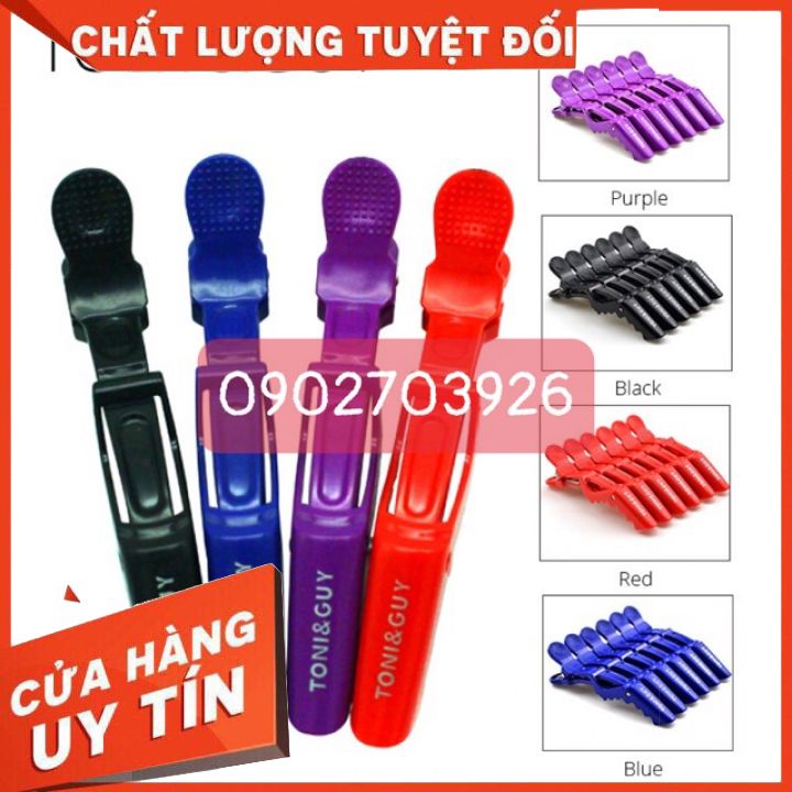 Kẹp chia tóc mỏ vịt cá sấu-kẹp cá sấu-đủ màu- phụ liệu tóc -kẹp vịt chia tóc khi uấn-nhuộm  tóc rất tiện lợi