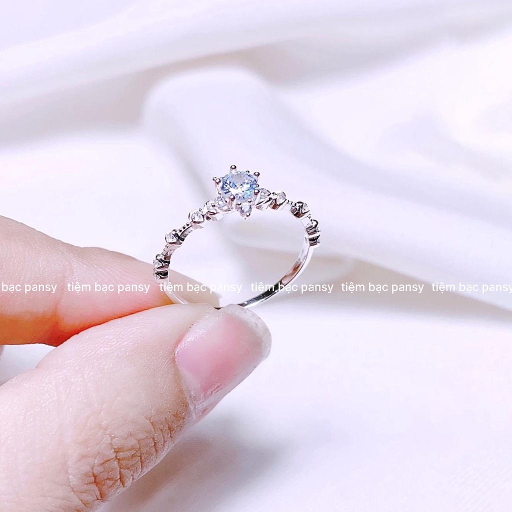 Nhẫn bạc nữ PANSY, Nhẫn bạc ta 925 Snow Princess lấp lánh