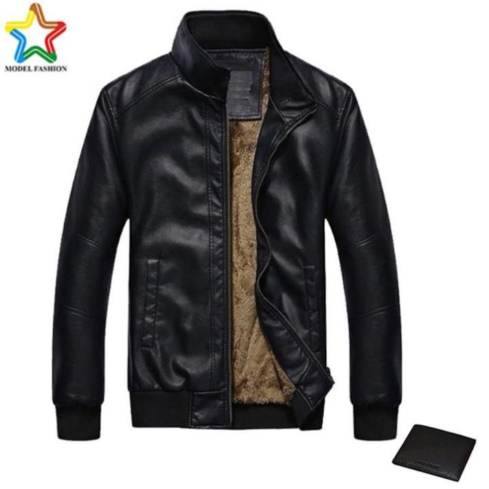 💖 Áo khoác da nam lót lông cao cấp ttgapo Fashion AK116TV tặng ví da cao cấp