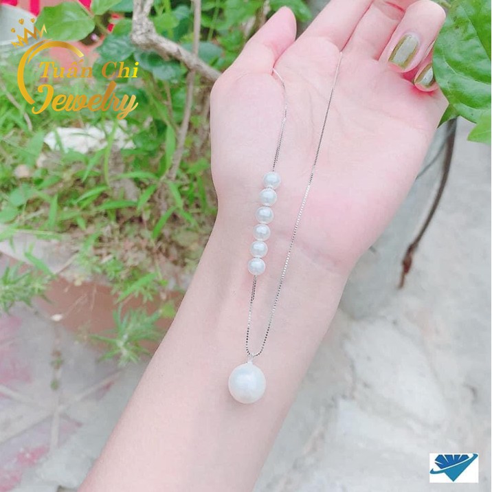 Dây Chuyền Bạc ⚡GIẢM 50%⚡ Vòng Cổ Bạc Nữ Kết Hợp Ngọc Trai Nhân Tạo Kiểu Dáng Độc Lạ, Quyến Rũ
