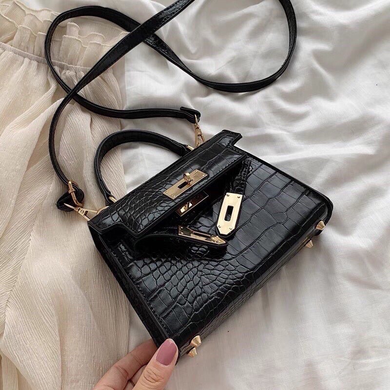 Túi xách nữ HM size 25 hermes thiết kế ổ khoá mạ vàng siêu đẹp phong cách công sở