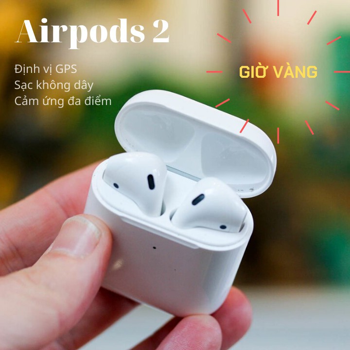 [Mã 2404EL10K giảm 10K đơn 20K] Tai nghe Airpods 2 cảm biến đa điểm, định vị, đổi tên