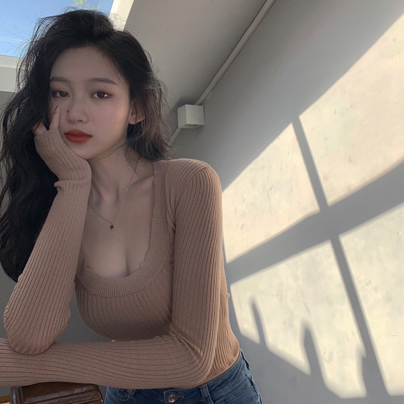 (CAO CẤP + Vải đẹp loại 1) ÁO LEN CỔ CHỮ U DỆT KIM DORYPONY TÔN DÁNG KOREAN TRENDY – A181