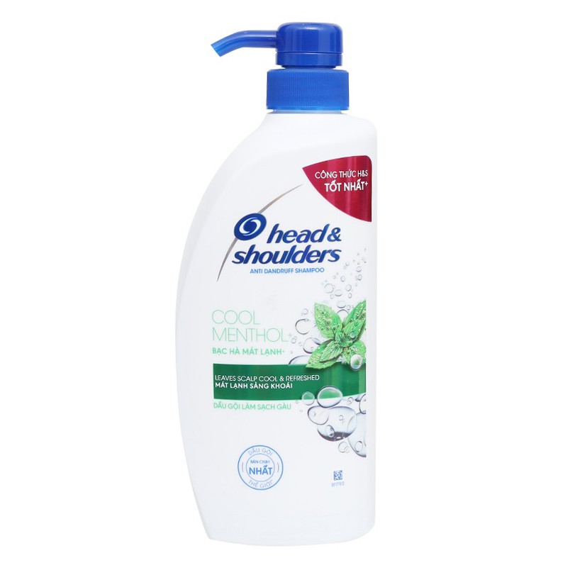 Dầu gội đầu sạch gàu Head &amp; Shoulders Bạc hà mát lạnh 350ml/625ml