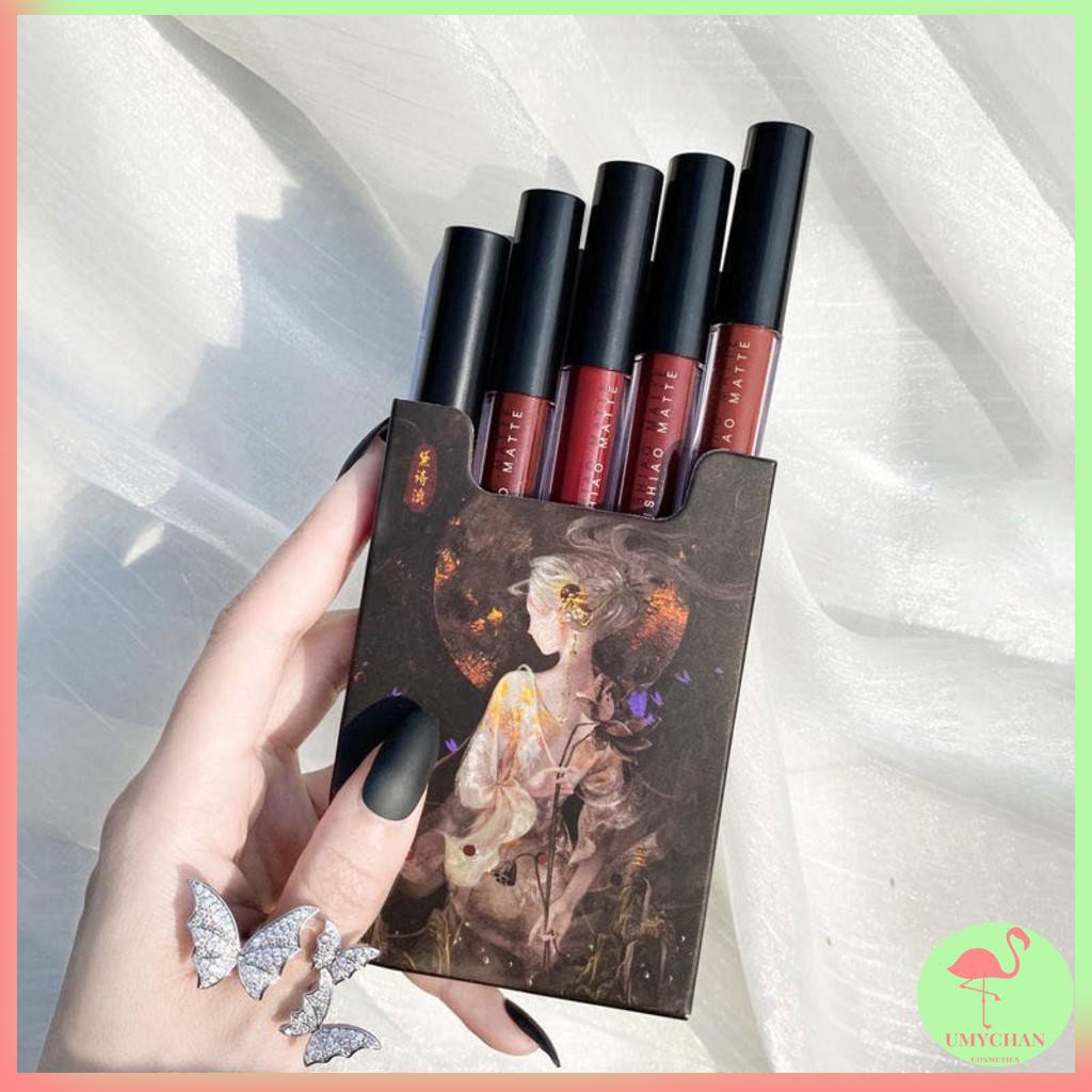 Set 5 Son Kem Lì Lâu Trôi DAISHIAO MATTE Siêu Hot Nội Địa [FREESHIP]