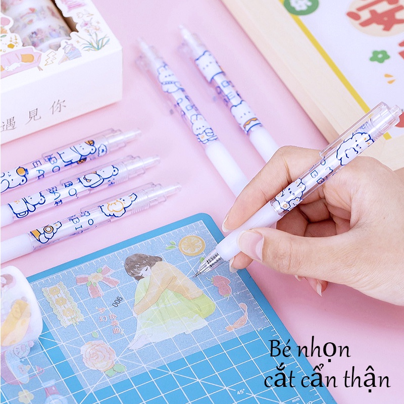 Dao Rọc Giấy Dạng Bút Cắt Giấy Cute Mini Hình Thú Dễ Thương Hình Động Vật Hoạt Hình Dễ Thương Dùng Trang Trí Sổ Tay Độc Đáo dễ thương tiện lợi