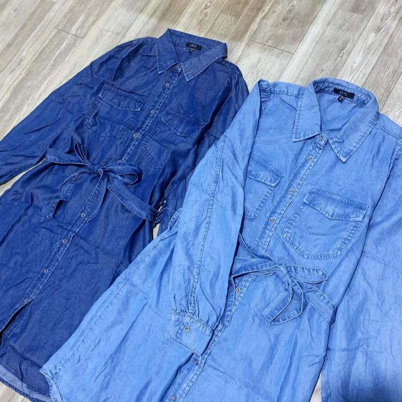 Váy sơmi demin IRIS xuất dư