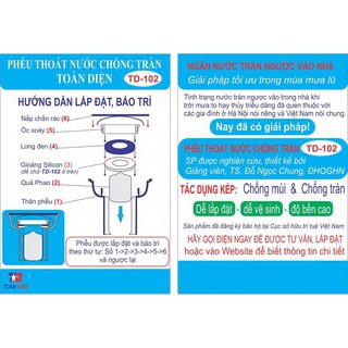 Phễu thoát nước chống tràn TD-102