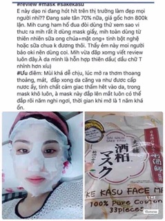 33 miếng Mặt nạ ủ trắng từ bã rượu sake