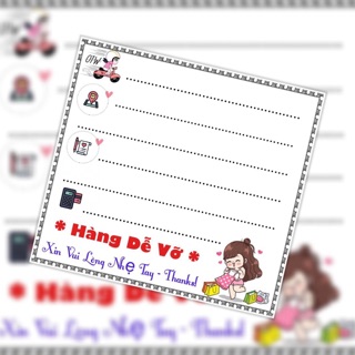 Phiếu giao hàng có keo dán sẵn