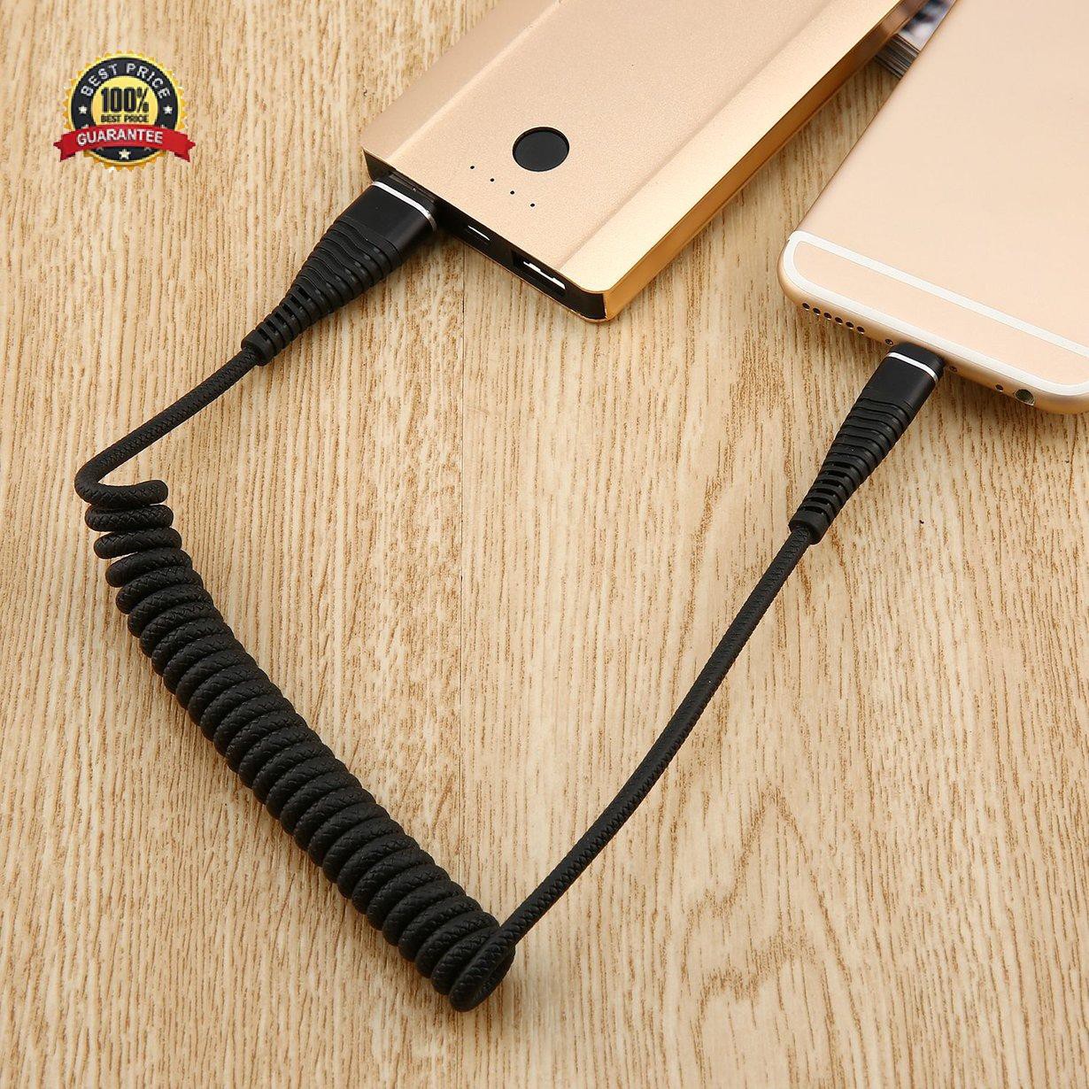 Dây Cáp Sạc Usb 8 Pin Dạng Xoắn Lò Xo Cho Iphone