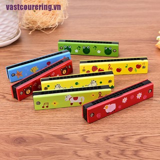 Kèn harmonica 16 lỗ bằng gỗ dễ thương cho bé